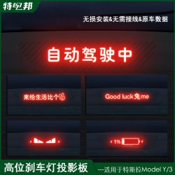 DOMIR 适用于特斯拉车载版Model3/Y车贴装饰刹车灯投影板创意贴纸个性