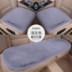 冬季汽车毛绒坐垫通用无靠背爱车防寒保暖防滑舒适汽车坐垫