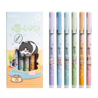 合慕 猫咪直液式走珠笔 6支