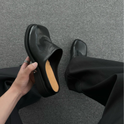 男女厚底包头皮凉拖鞋休闲勃肯拖鞋大头增高德比鞋情侣外穿半拖鞋