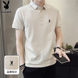 PLAYBOY 男士短袖POLO衫 夏季商务修身百搭