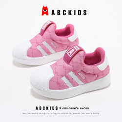 ABCKIDS 儿童贝壳头运动板鞋2026秋季新款女童轻便百搭软底休闲鞋