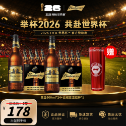 百威 黑金烈性啤酒 600ml*12瓶*2箱