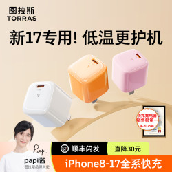 图拉斯 小冰块45WLite适用苹果17Pro手机插头16充电器30W