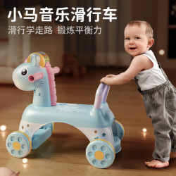 比爱 塑料玩具早教音乐学步车多功能男女宝宝幼儿1-3岁学行车