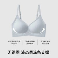 都市丽人 无痕内衣女小胸聚拢果冻条软支撑裸感文胸罩 任选两件