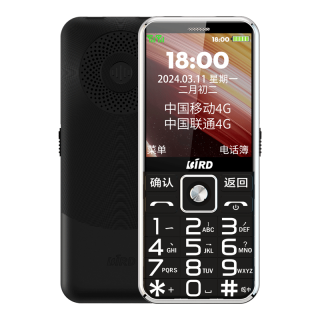 波导 D3 全网通4G 黑色 32GB 老人手机
