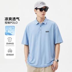 马克华菲 男士翻领刺绣短袖POLO衫