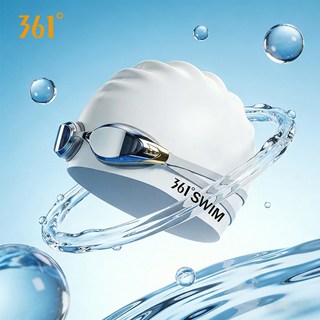 361° 硅胶防水不勒头 泳帽