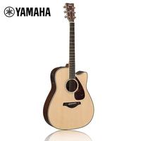 YAMAHA FGX830C 电箱款 实木单板 初学者民谣吉他 缺角吉它 41英寸原木色