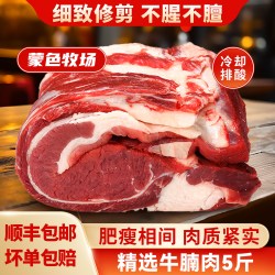 蒙色牧场 内蒙古整切带骨牛肋排 2500g