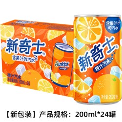 屈臣氏 新奇士橙汁汽水330ml*24罐