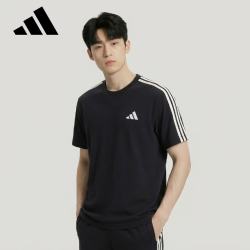 adidas 运动型格系列 男 ST 3ST SS TEE 短袖T恤 KR2490 黑色