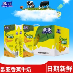 欧亚 香蕉牛奶 250g*12盒