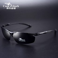 cookshark 新款 变色偏光太阳镜男款 飞行员式镜架