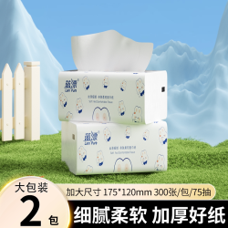 蓝漂 卡通兔子抽纸410张五层加厚面巾纸家用大包装细腻柔软湿水不易破