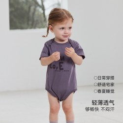 巴厘小猪 夏季婴儿包屁衣纯棉连体衣