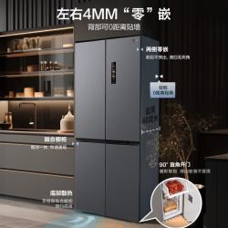 美的 457冰箱一级能效60cm超薄纯平全嵌四开门十字对开门 MR-457WUSPZE