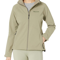Marmot 女士 Alsek 软壳夹克 大码 轻便 防水 适合徒步穿搭 Vetiver 色