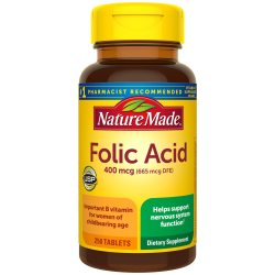 Nature Made 叶酸片 400mcg 女性备孕神经系统健康 250片