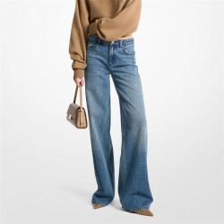 MICHAEL KORS 女式春夏日常休闲百搭牛仔阔腿裤
