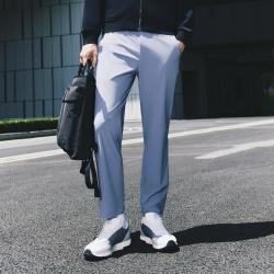 FILA 男装休闲裤男士时尚基础中弹经典直筒梭织长裤
