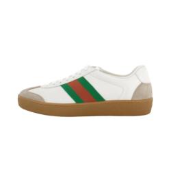 GUCCI G74 Web 女款圆头系带时尚简约板鞋