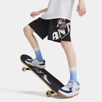 安踏 男童短裤夏季薄款裤子亲肤柔软中大童潮流帅气休闲裤针织五分裤
