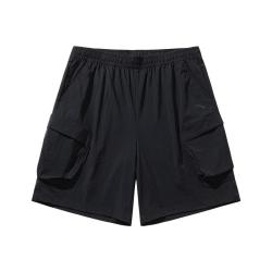 安踏 夏季冰肤透气男子工装短裤户外露营运动宽松耐磨梭织休闲五分裤子