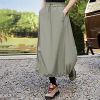 FILA 女装半截裙女士时尚休闲简约百搭梭织半身裙