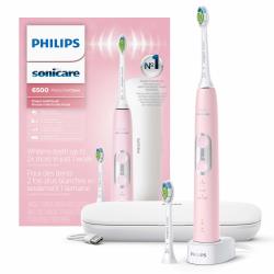Philips 飞利浦 声波电动牙刷 成人充电式 压力感应护龈 3种清洁模式3档强度 14天续航 便携旅行充电盒 粉色