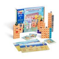 Learning Resources MathLink 立方体数字积木 21-30 活动套装 适合 3 岁男孩和女孩玩具 20 个活动电视剧 自闭症感官玩具