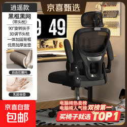 人体工学椅子 豪华逍遥款 黑色 头枕+乳胶垫
