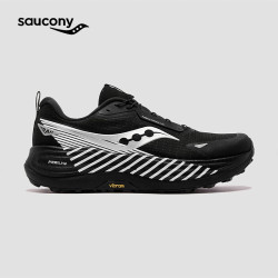 saucony PHOENIX INFERNO 火鸟5 TR 轻量稳定越野跑鞋 黑银3 37.5