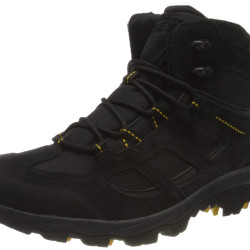 JACK WOLFSKIN 狼爪 男式 vojo 3 texapore mid m 登山鞋 高帮及踝 户外 防水 Vojo 3 Texapore Mid Hiking Shoe BlackBurly Yellow Xt 8
