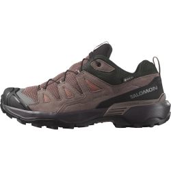Salomon 萨洛蒙 女式 X Ultra 360 皮革 GORE-TEX 徒步鞋, 干邑胡椒黑