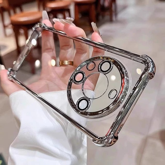 移动端：新款硅胶气囊我龙mate80适用华为Mate70手机壳mate60pro镜头全包mate50男女高级mate40简约tm30防摔透明软套p