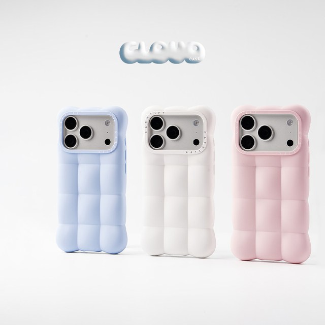 移动端：CASETiFY Cloud系列 云想手机壳 棉云白/晨空蓝/奶糖粉 适用于苹果iPhone17ProMax/17Pro手机壳