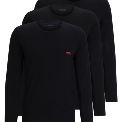 HUGO BOSS 男式RN 三件套带徽标棉质上衣,黑色 1,XXL