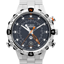 Timex 天美时 男式模拟手表 远征北潮/温度/指南针,银色