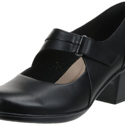Clarks 女式 emslie lulin 26129221 高跟鞋 轻便 Emslie Lulin Black Leather 5.5