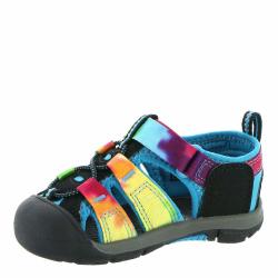 KEEN Newport H2 男童闭趾凉鞋 儿童户外沙滩鞋 简单轻便 舒适安全 Rainbow Tie Dye 9 Little Kid