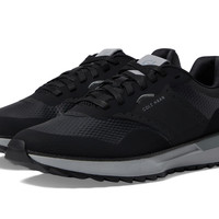 Cole Haan 男士高尔夫球鞋 皮质防水运动鞋 EVA中底缓震 专业球场鞋 黑色静音灯罩雨夹雪 9