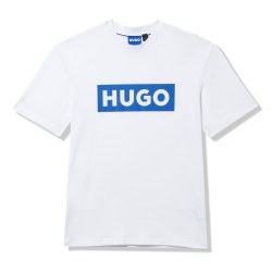 HUGO 时尚T恤 标志条纹棉质圆领T恤 圆领 短袖 标准版型
