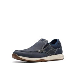 Clarks 其乐男鞋乐福鞋Sailview Step一脚蹬休闲鞋通勤春夏款 Navy Nubuck 8 Wide
