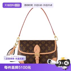 LOUIS VUITTON 中古99新LV路易威登Diane老花手提斜挎单肩包大号法棍