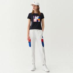 FILA 女装简约百搭运动T恤女基础圆领日常通勤针织短袖衫