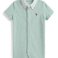 RALPH LAUREN Baby Boys Striped Knit Oxford Shortall