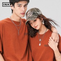 INXX 复古图案印花短袖男夏季文化衫潮牌宽松情侣半袖T恤上衣新品