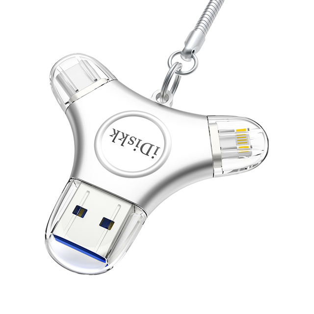 iDiskk 苹果Type-C双接口 U盘 银色 128GB